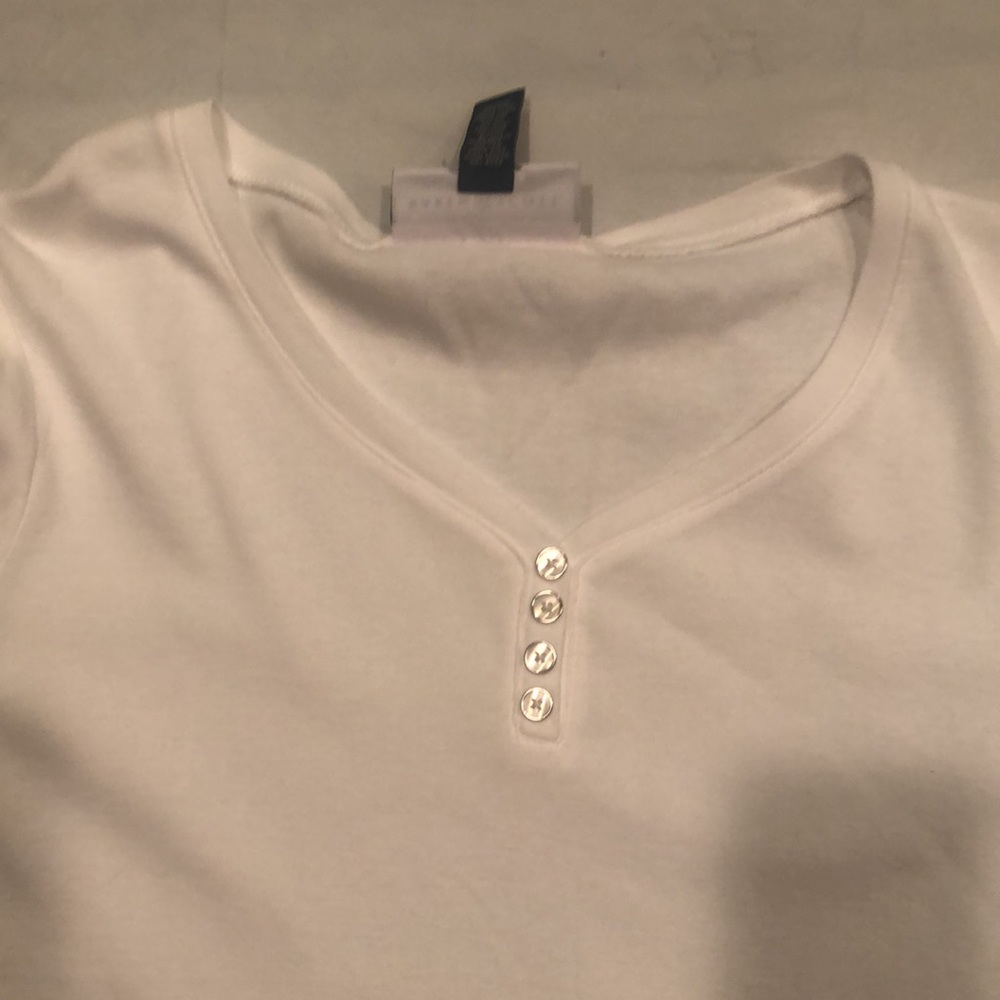 Karen Scott Petite white shirt. Size petite large - Picture 11 of 15
